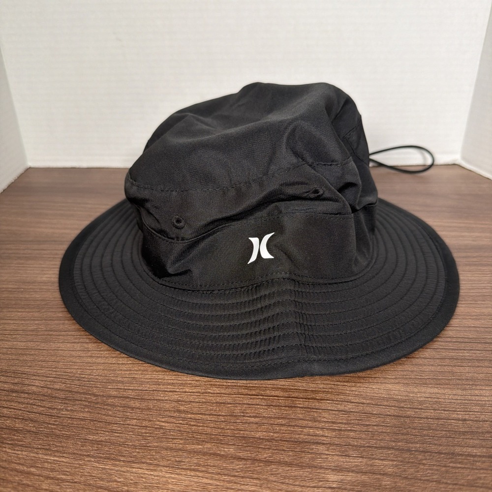 Hurley Back Country Boonie Hat Black One Size Adult Bucket Flat Brim Brand NEW